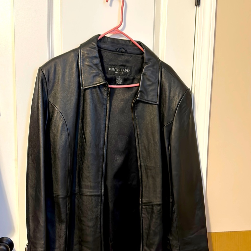 Centigrade Leather Jacket 1X mid thigh length